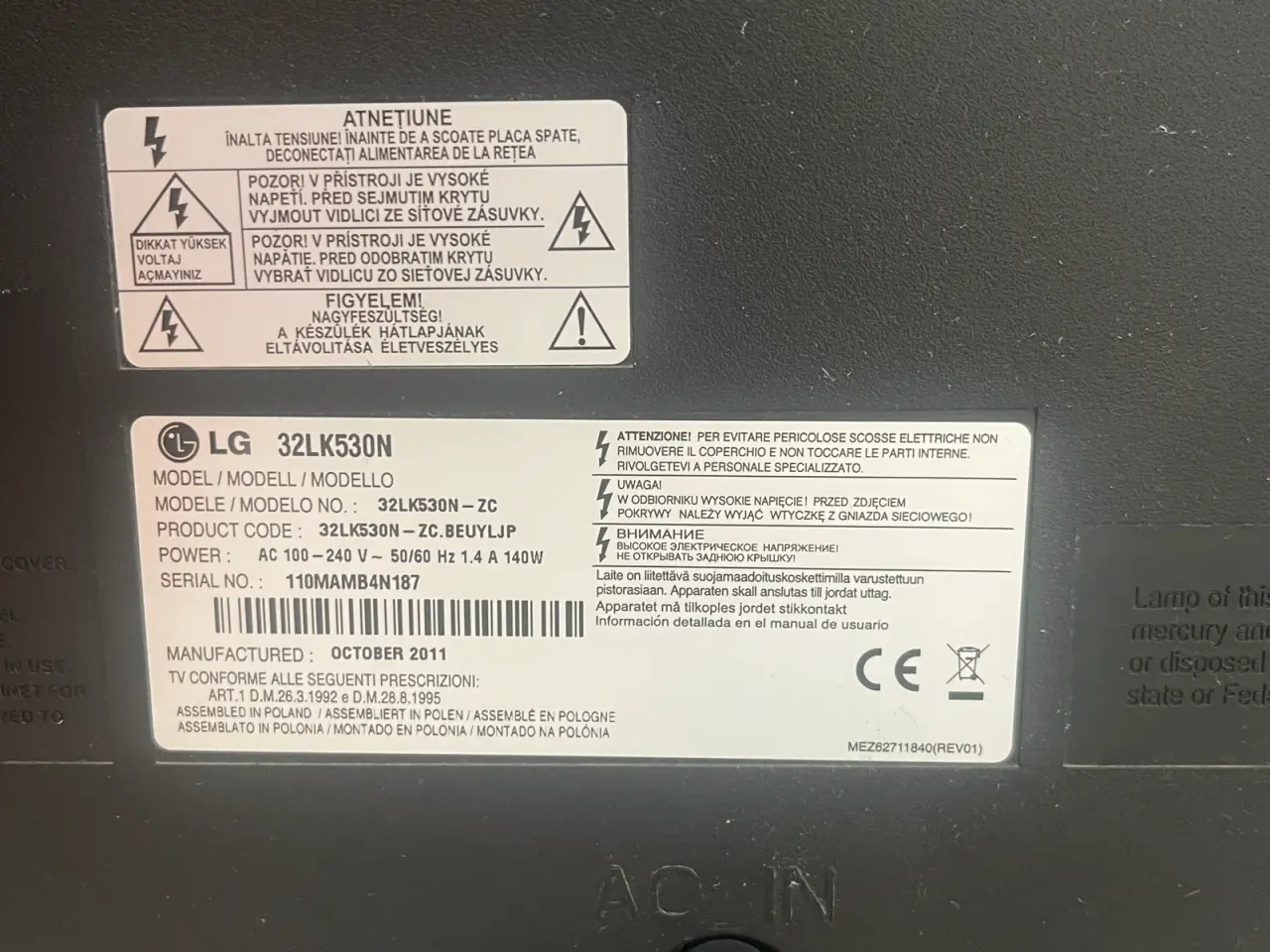 Billede 3 - 32” LG TV