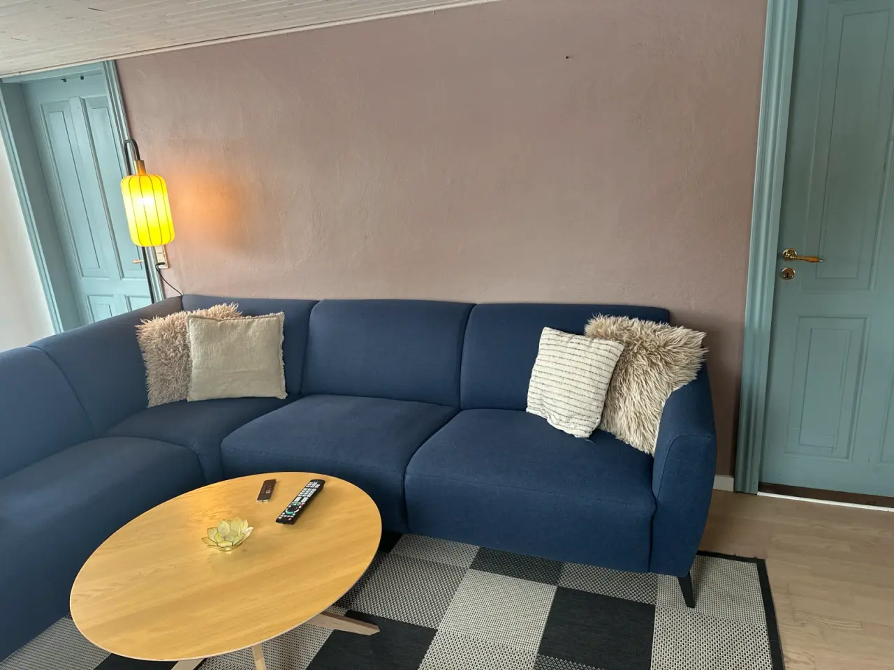 Billede 1 - Stofsofa i mørk blå