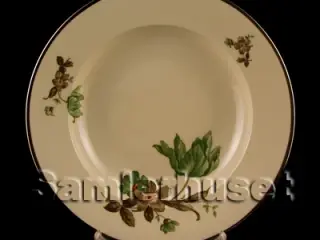 Grøn Vallø Platin Tallerken Dyb 24½ cm.
