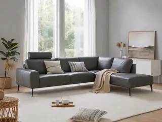 Hjort Knudsen Copenhagen læder Hjørnesofa Højrevendt