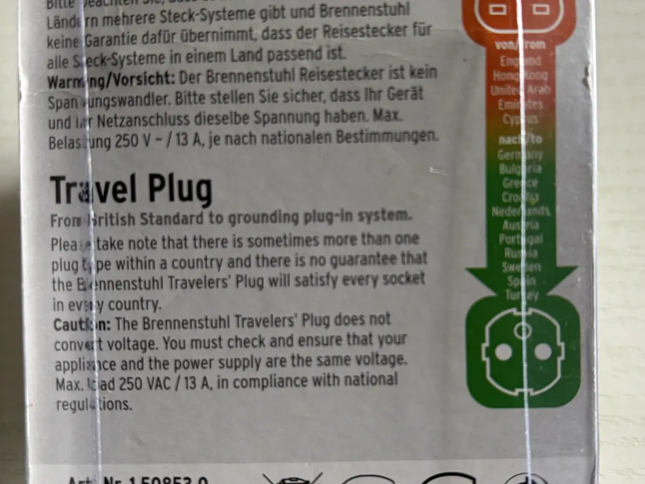 Billede 4 - Rejsestik/Travel Plug Brennenstuhl