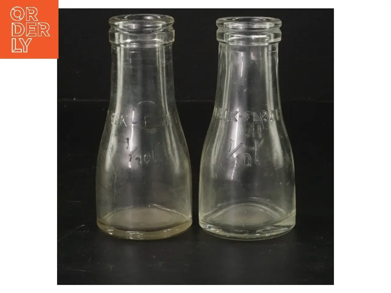 Billede 1 - Glasflasker, 2 stk, 12 cm (str. 2 styk, 12 cm)