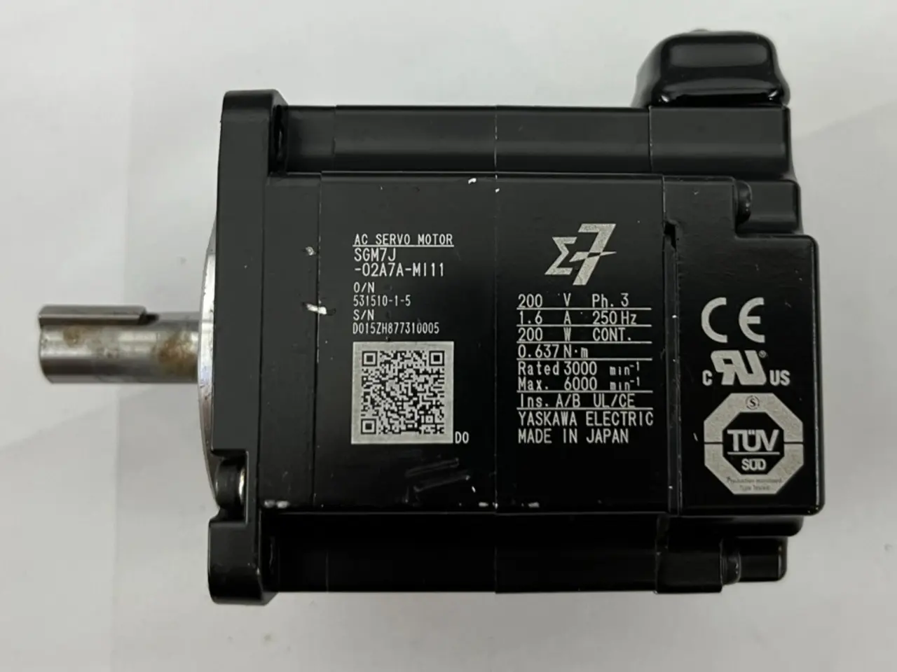 Billede 1 - Yaskawa SGM7J-02A7A-M111 AC servomotor 200V 0.2kW