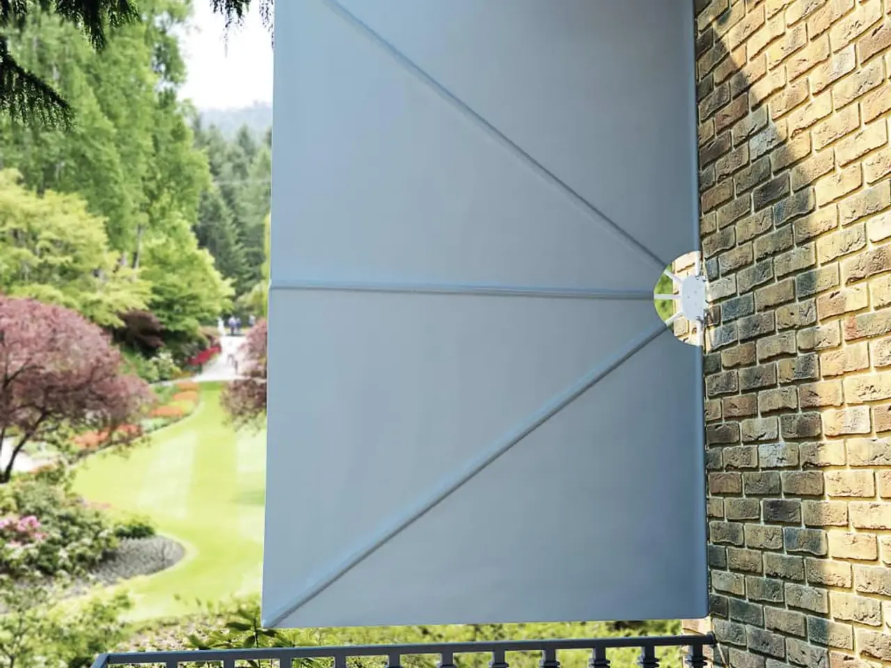 Billede 4 - Sammenklappelig sidemarkise til terrasse - grå 240 × 160 cm