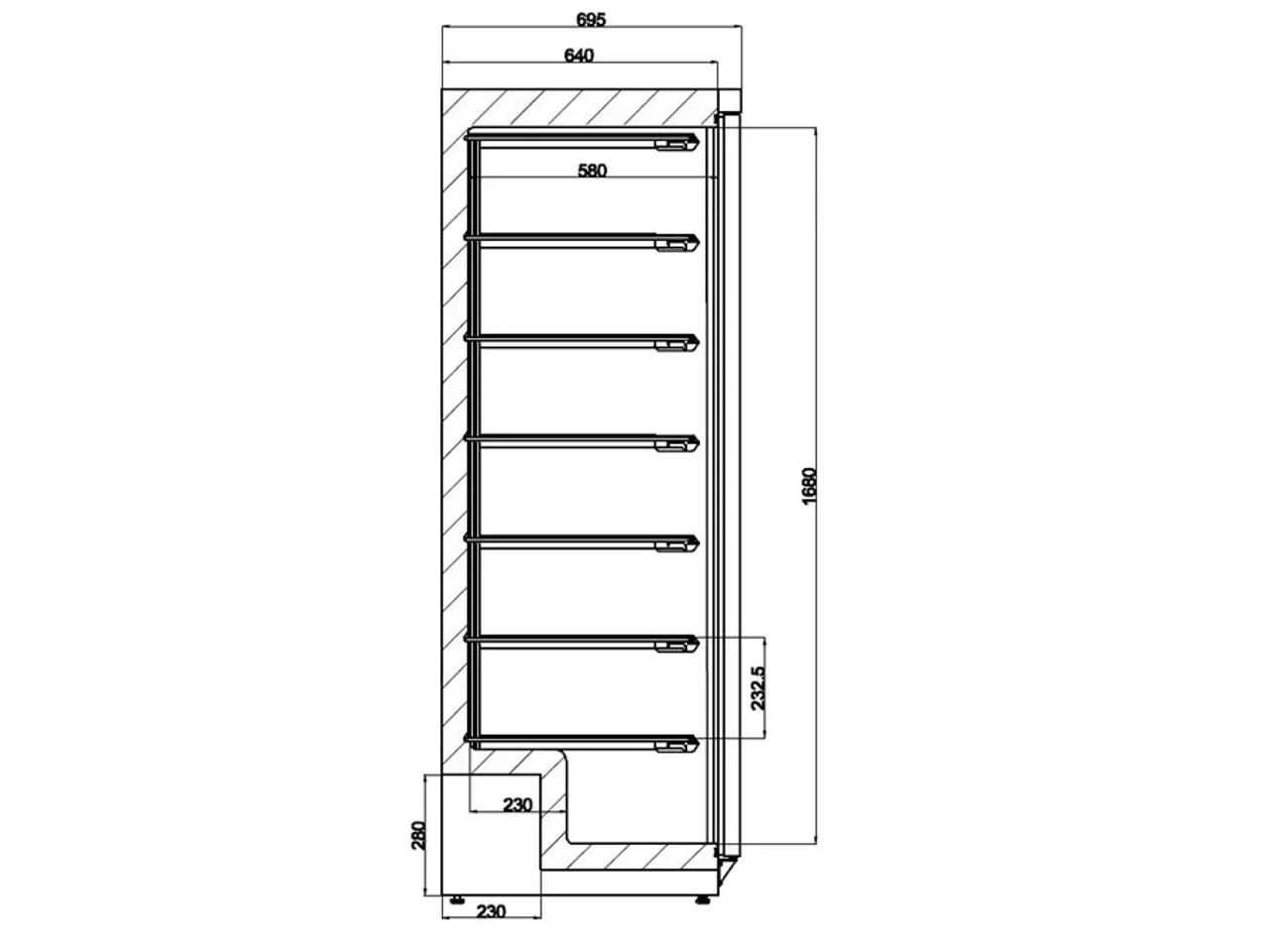 Billede 2 - Combisteel HF600 Fryseskab i Rustfrit Stål – 555 L