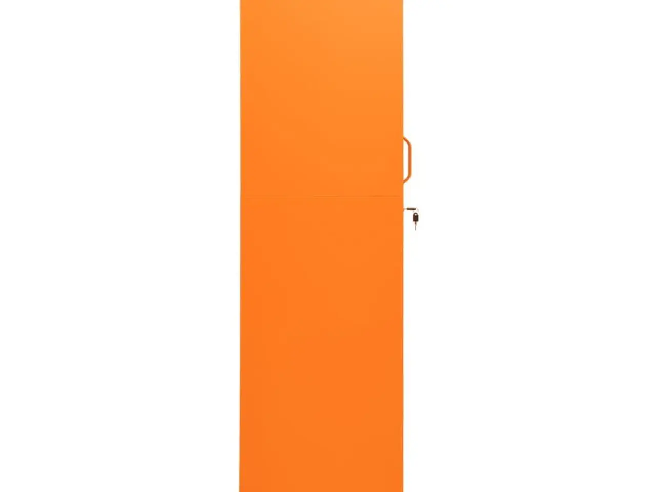 Billede 4 - Skab i stål - 35 × 46 × 180 cm, orange opbevaringsskab med lås