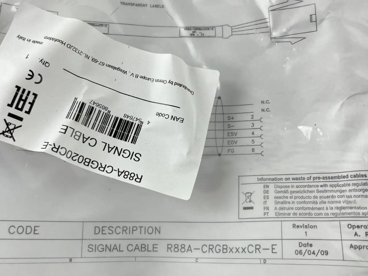 Billede 4 - Omron R88A-CRGB020CR-E servomotor Signal kabel 20