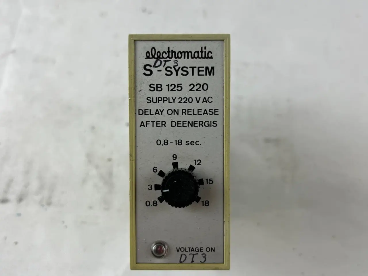 Billede 2 - Electromatic SB 125 220 S‑System Time Delay relæ