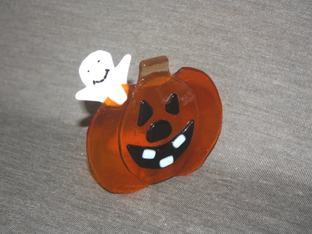 Billede 3 - Glas Fyrfadsstager halloween højde 11 cm