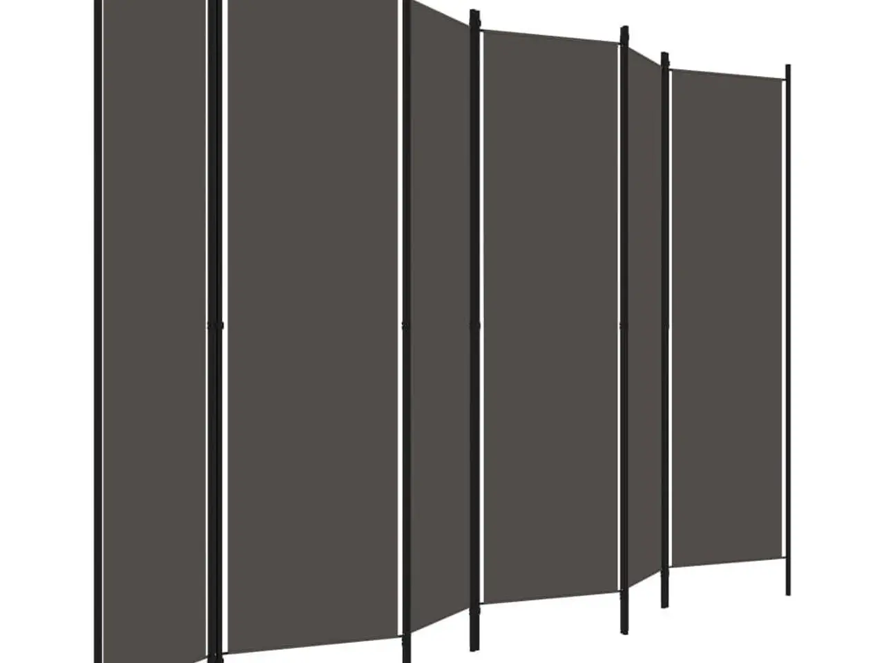 Billede 3 - Rumdeler med 6 paneler - antracitgrå, 300 x 180 cm