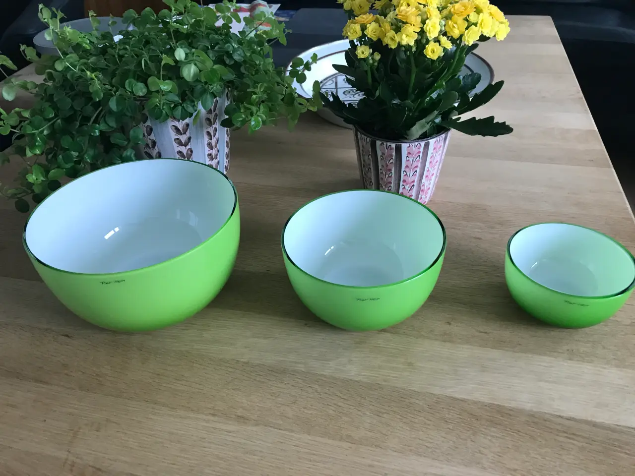 Billede 3 - Piet Hein Super-skål i glas - Lime/opal - 3 stk