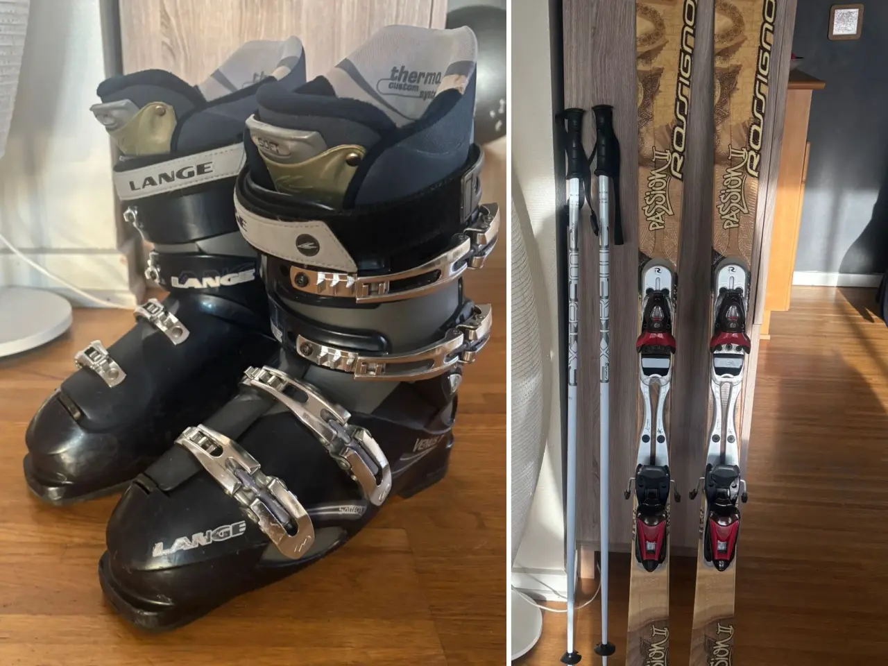 Billede 1 - Alpin Carving ski + stave og støvler