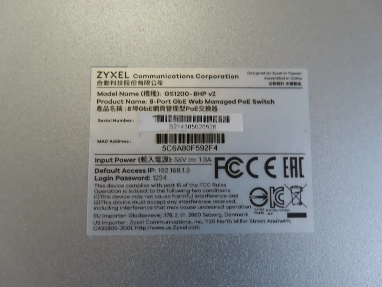 Billede 5 - Wireless accespoint samt switch ZYXEL