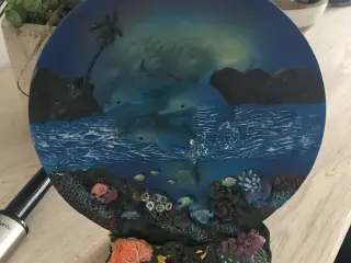 Delfin platte på fod.