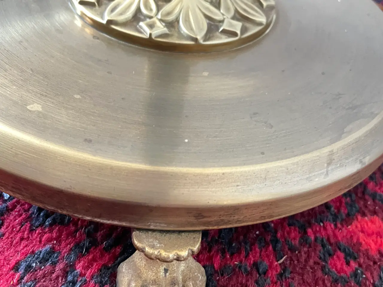 Billede 6 - Flot herskabelig 3-armet messing standerlampe.