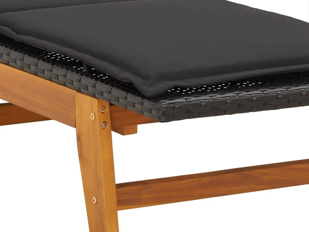 Billede 8 - Liggestol med hynde polyrattan og massivt akacietræ