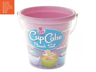 Strandspand med cupcake design (str. Ø 17,5 cm længde 16 cm)