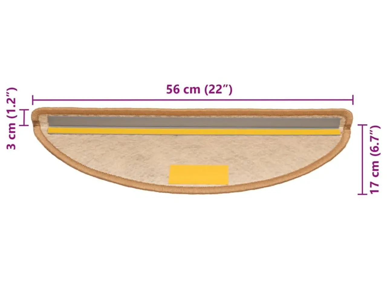 Billede 8 - Selvklæbende trappemåtter 15 stk. 56 x 17 x 3 cm - sisalfarve
