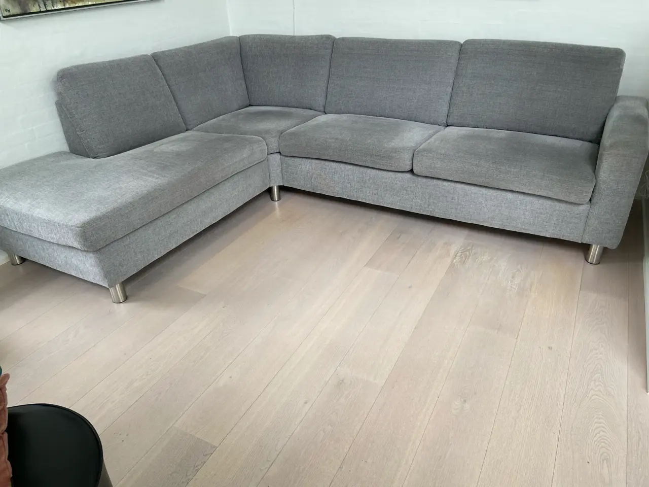 Billede 1 - Sofa hjørne med chaiselong mål se foto