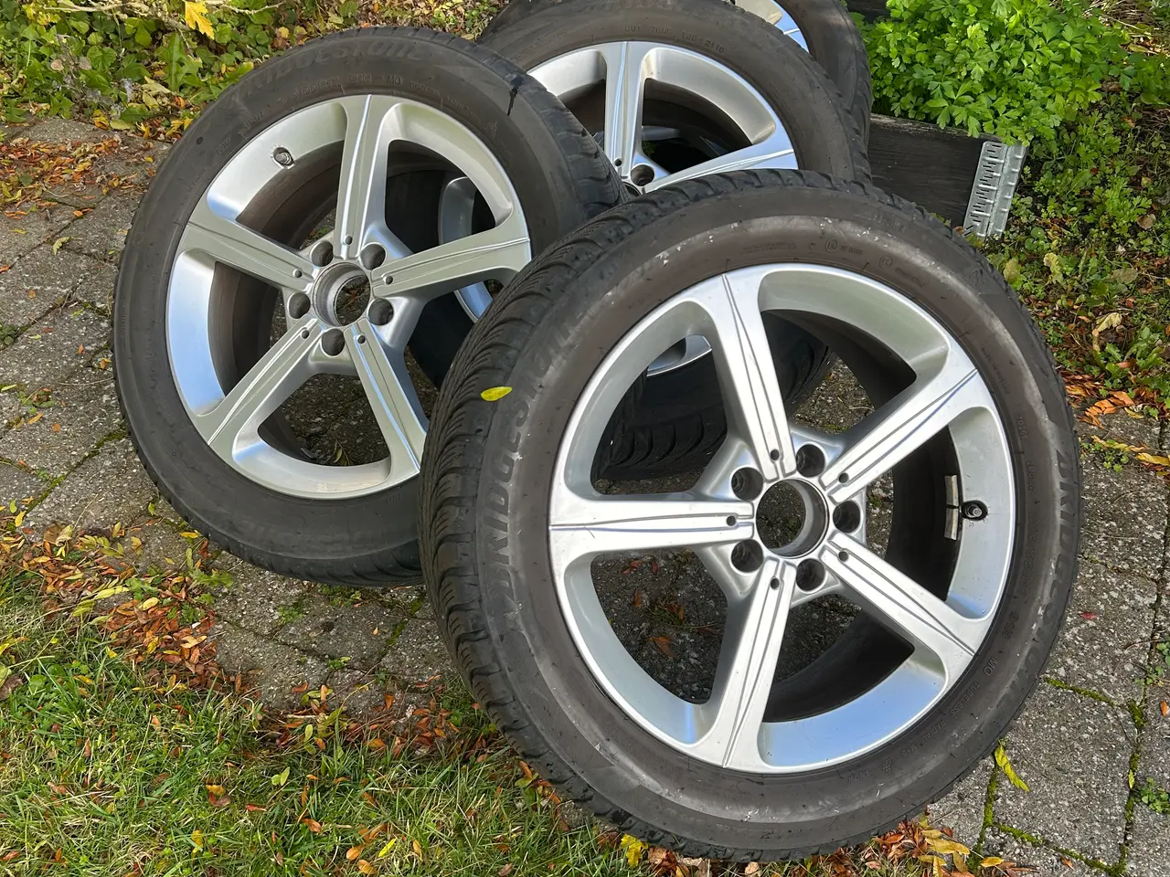 Billede 4 - 4 stk Mercedes 17” alufælge med vinterdæk