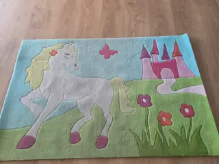 Tæppe med hest/prinsesse
