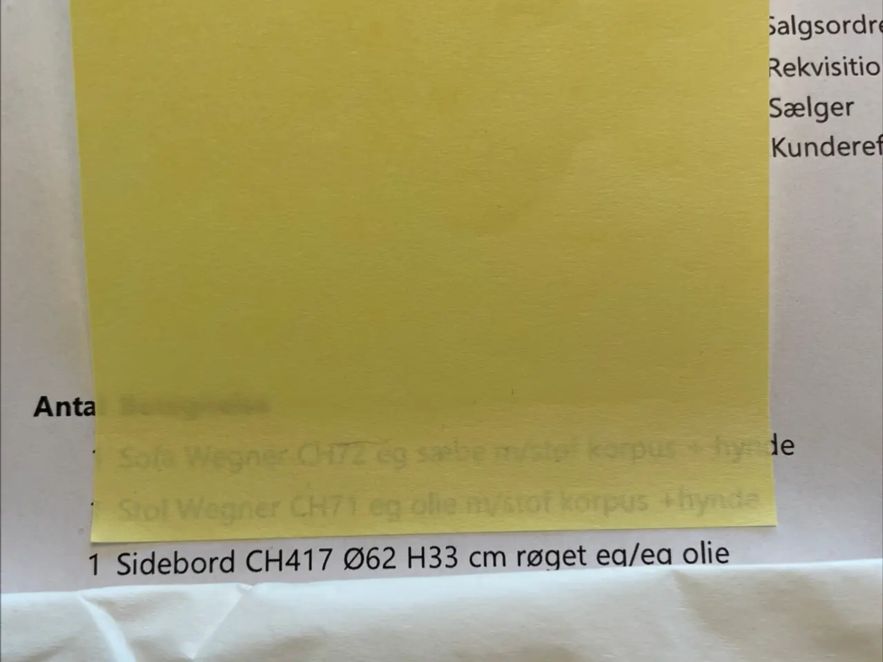 Billede 3 - Wegner sidebord CH417 Ø62 røget eg