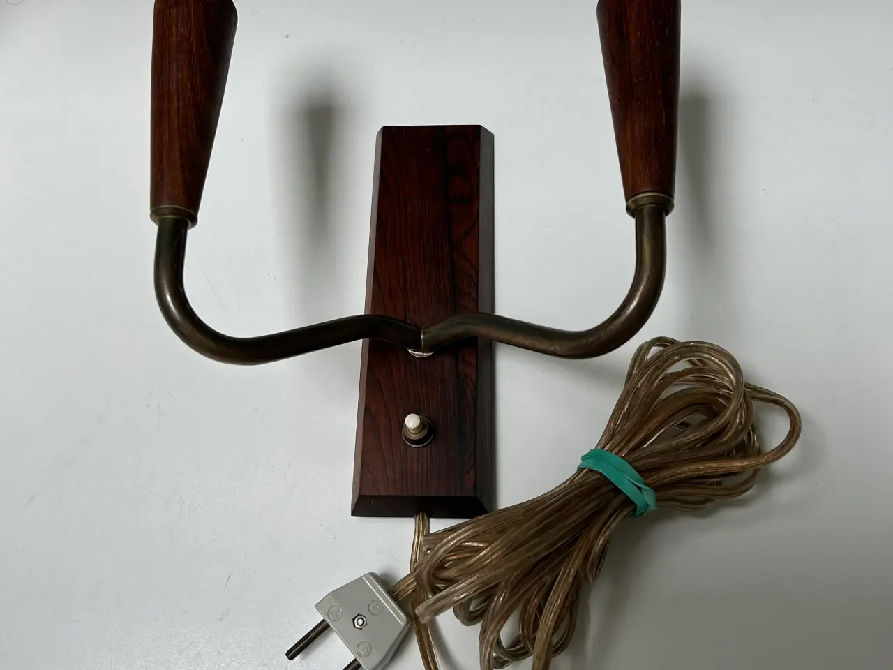 Billede 1 - Teak dobbelt lampet