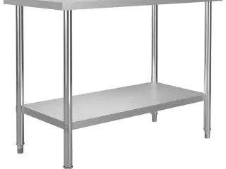 Arbejdsbord til køkken 120x60x85 cm rustfrit stål