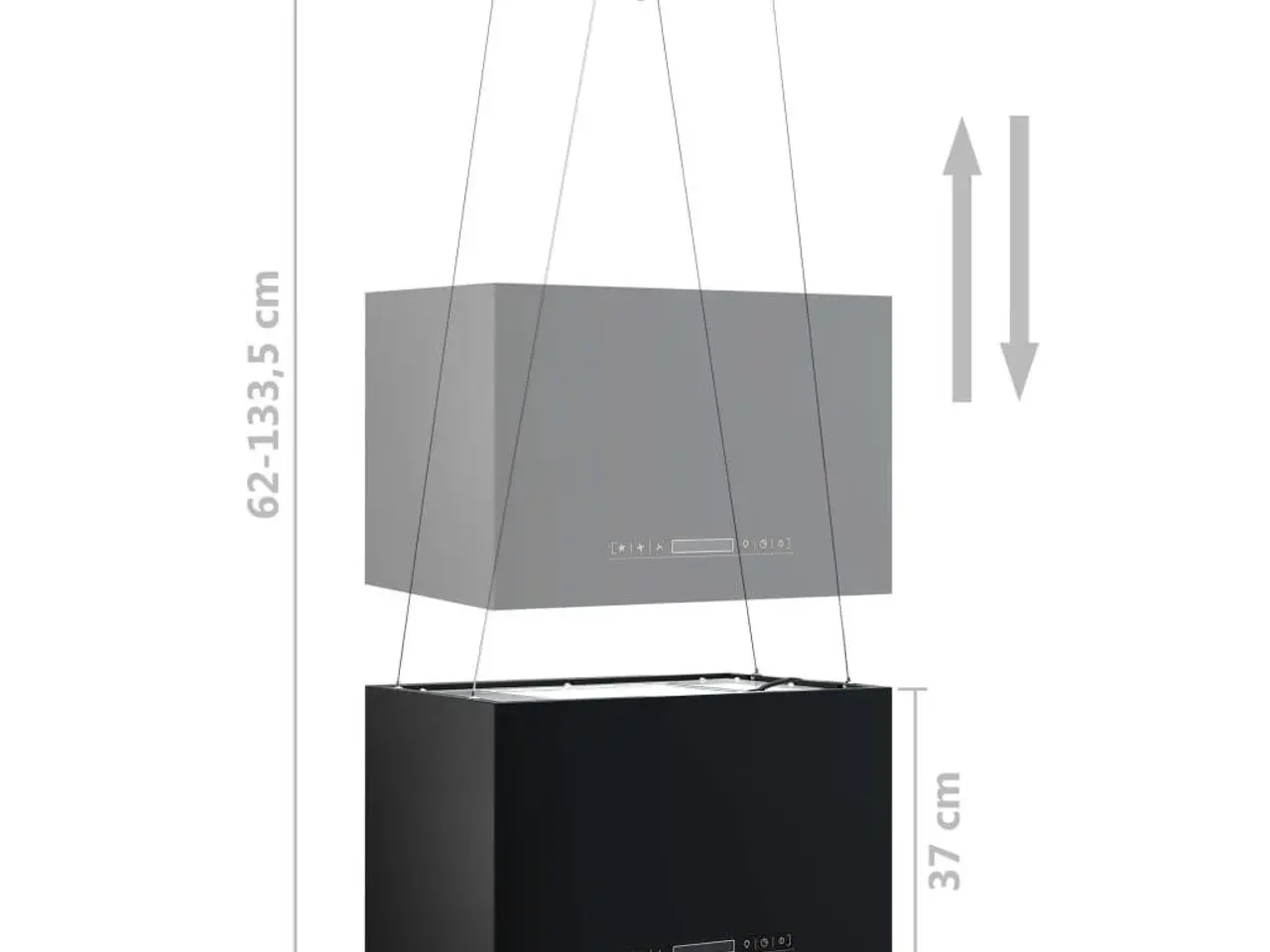 Billede 8 - Ø-emhætte 55 cm loftmonteret - sort