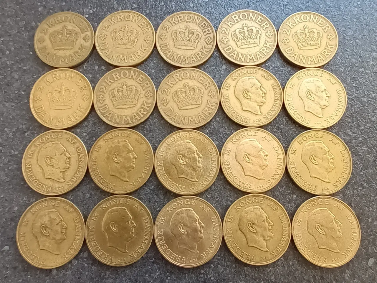 Billede 2 - 2 Kr 1924 til 1959 komplet 20 stk.