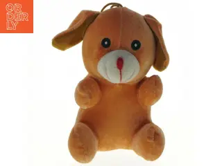 Orange tøjdyr hund (str. 18 cm)