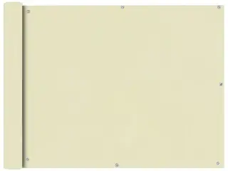 Balkonafskærmning Oxford-stof 90x400 cm cremefarvet