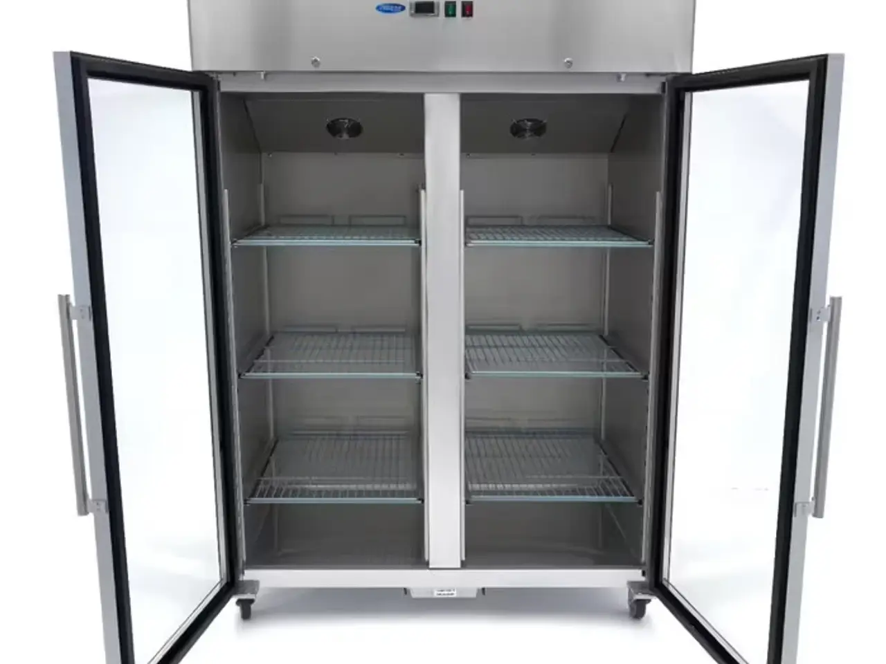 Billede 4 - Industrikøleskab med glasdør 1200L – rustfrit stal