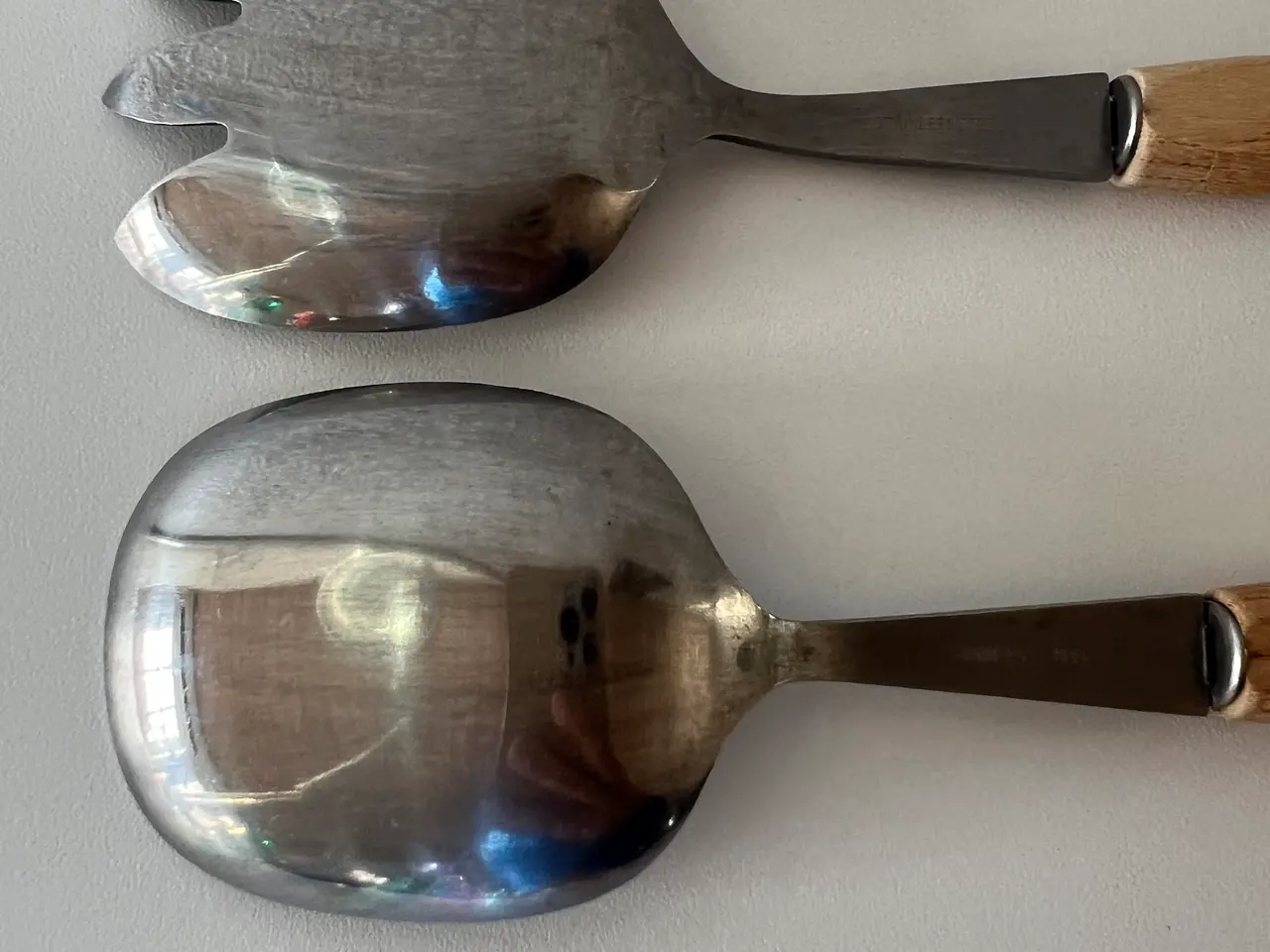 Billede 6 - Retro Salatbestik m/Træskaft (21 Cm. Langt)