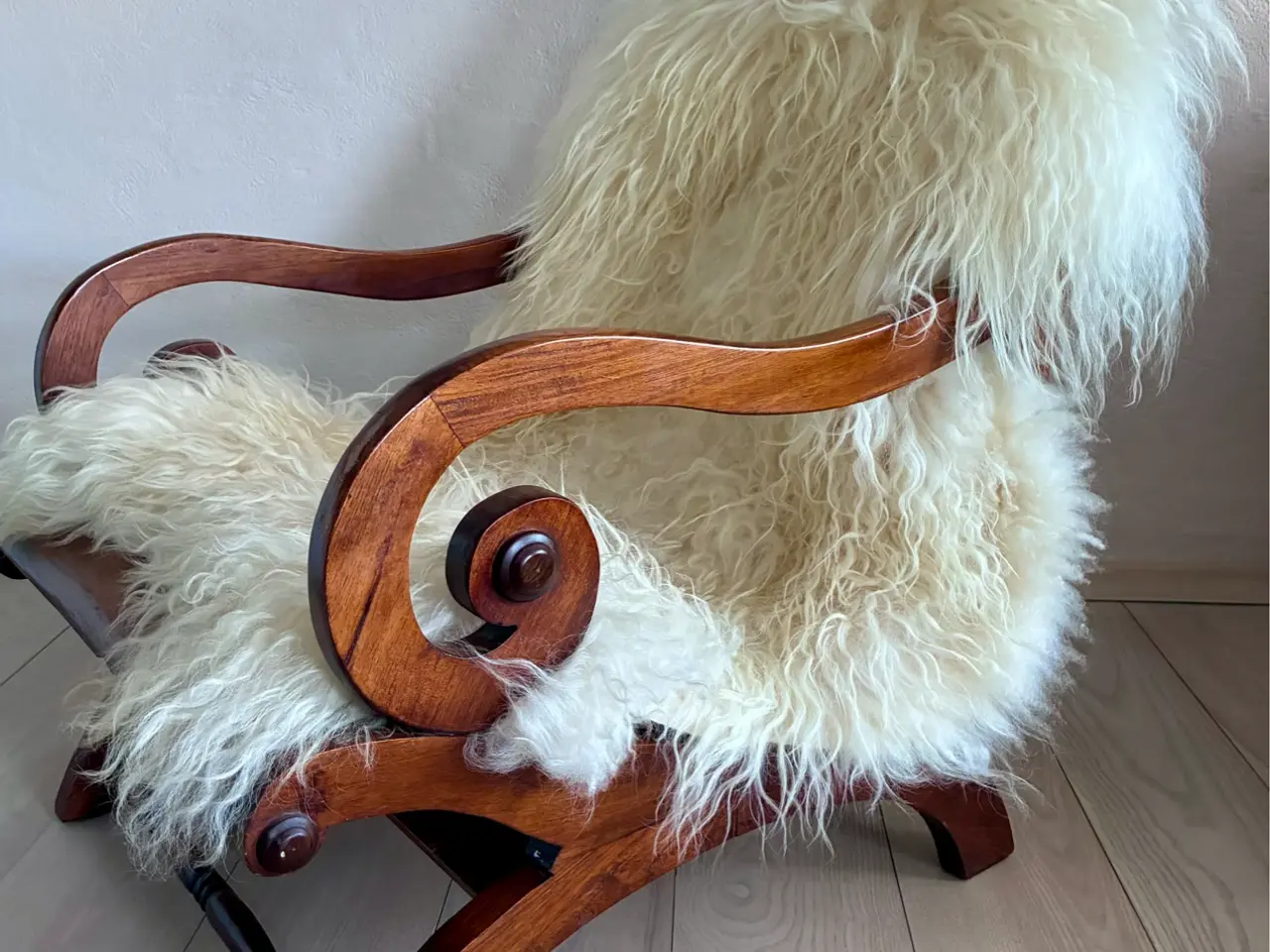Billede 2 - Teak loungestol med fransk flet