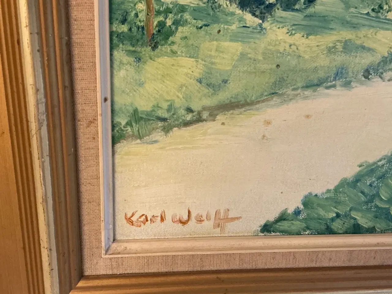 Billede 2 - Oliemaleri af Karl Wolff: Dyrehaven, Klampenborg