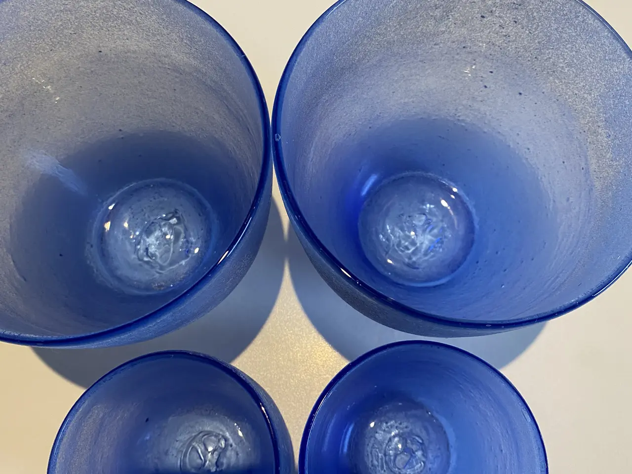Billede 4 - Glas skåle frosted glas - 4 stk