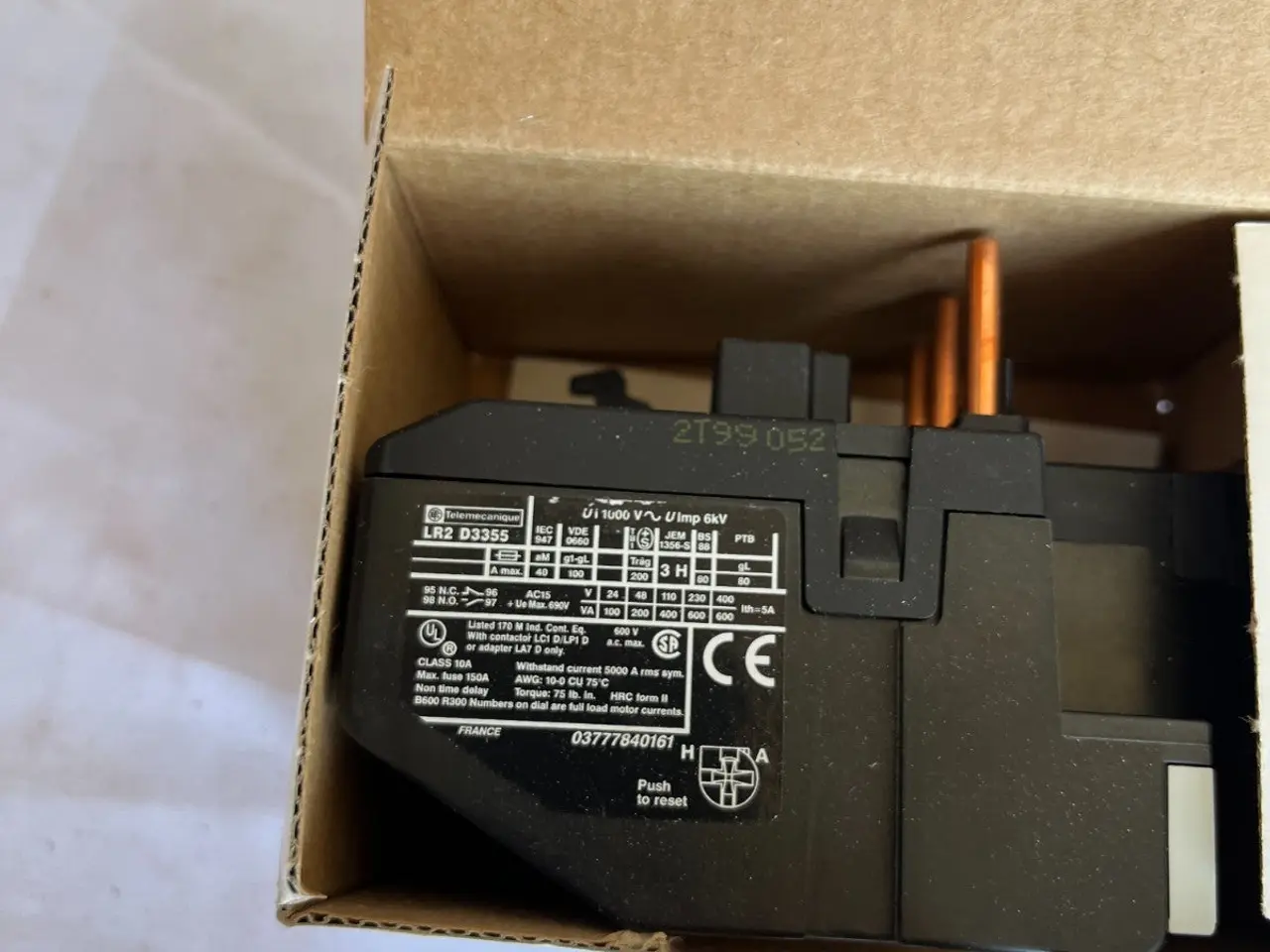 Billede 6 - Telemecanique LR2 D3355 Thermal Overload relæ Unit