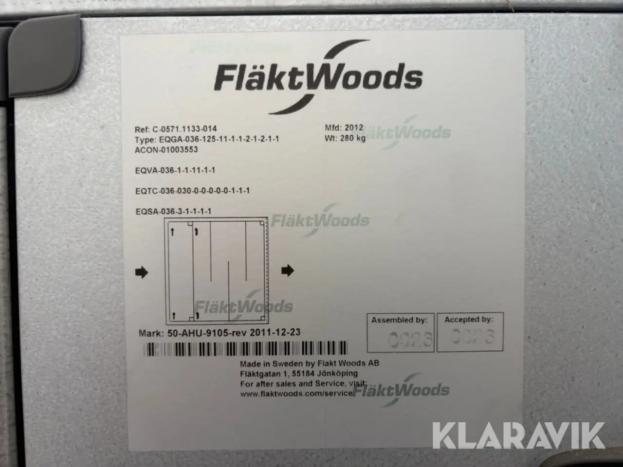 Billede 6 - Ventilationsaggregater / luftbehandlingsaggregater Fläktwoods 16styk