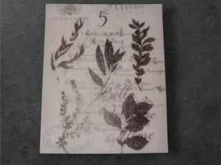 Papirark med botanisk design og vintage detaljer
