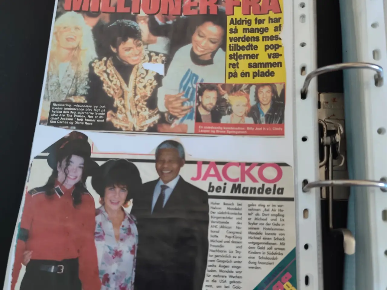 Billede 6 - Stor sort ringbind med Michael Jackson