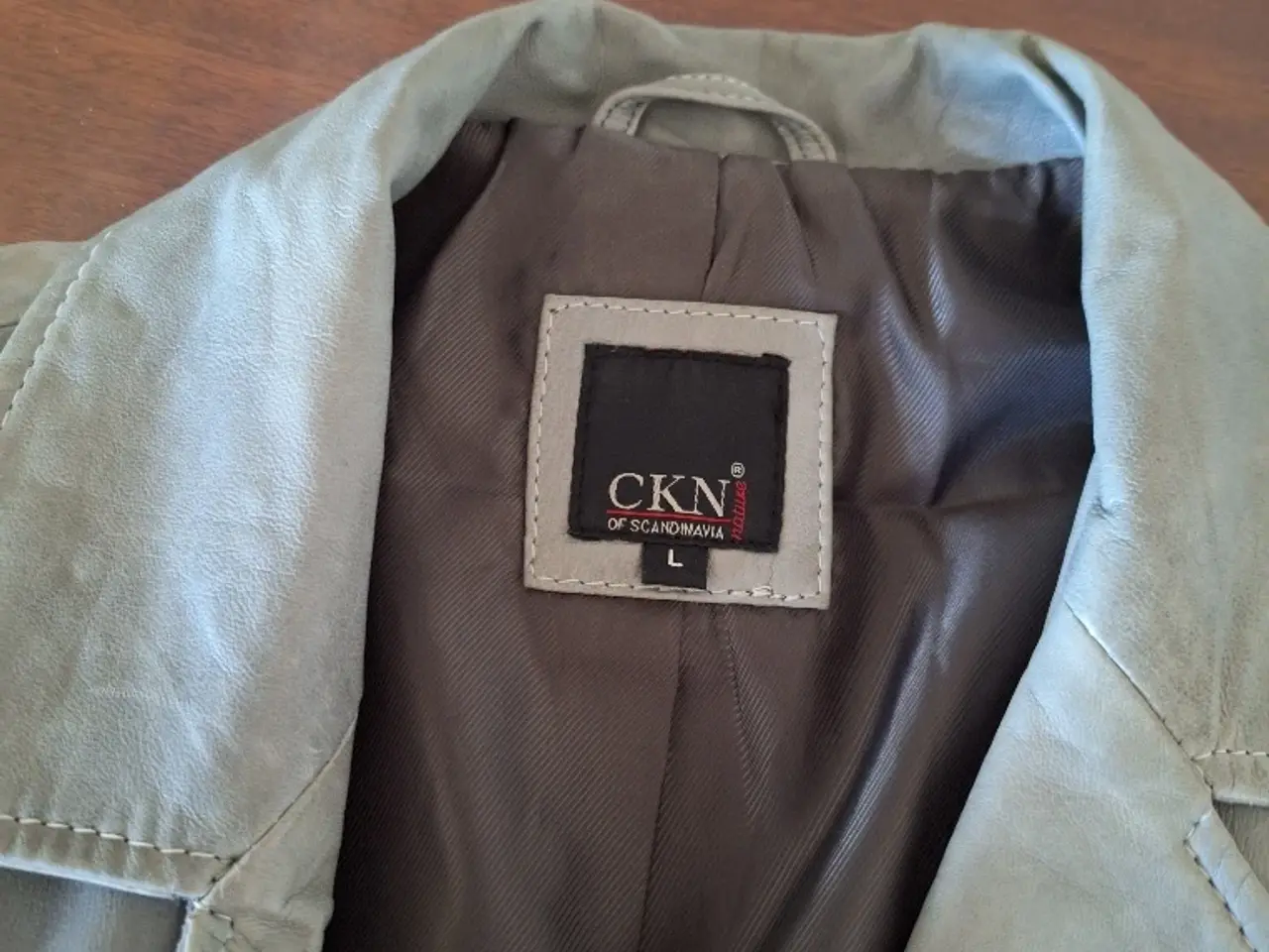 Billede 1 - CKN Danish real leather jakke grå størrelse L