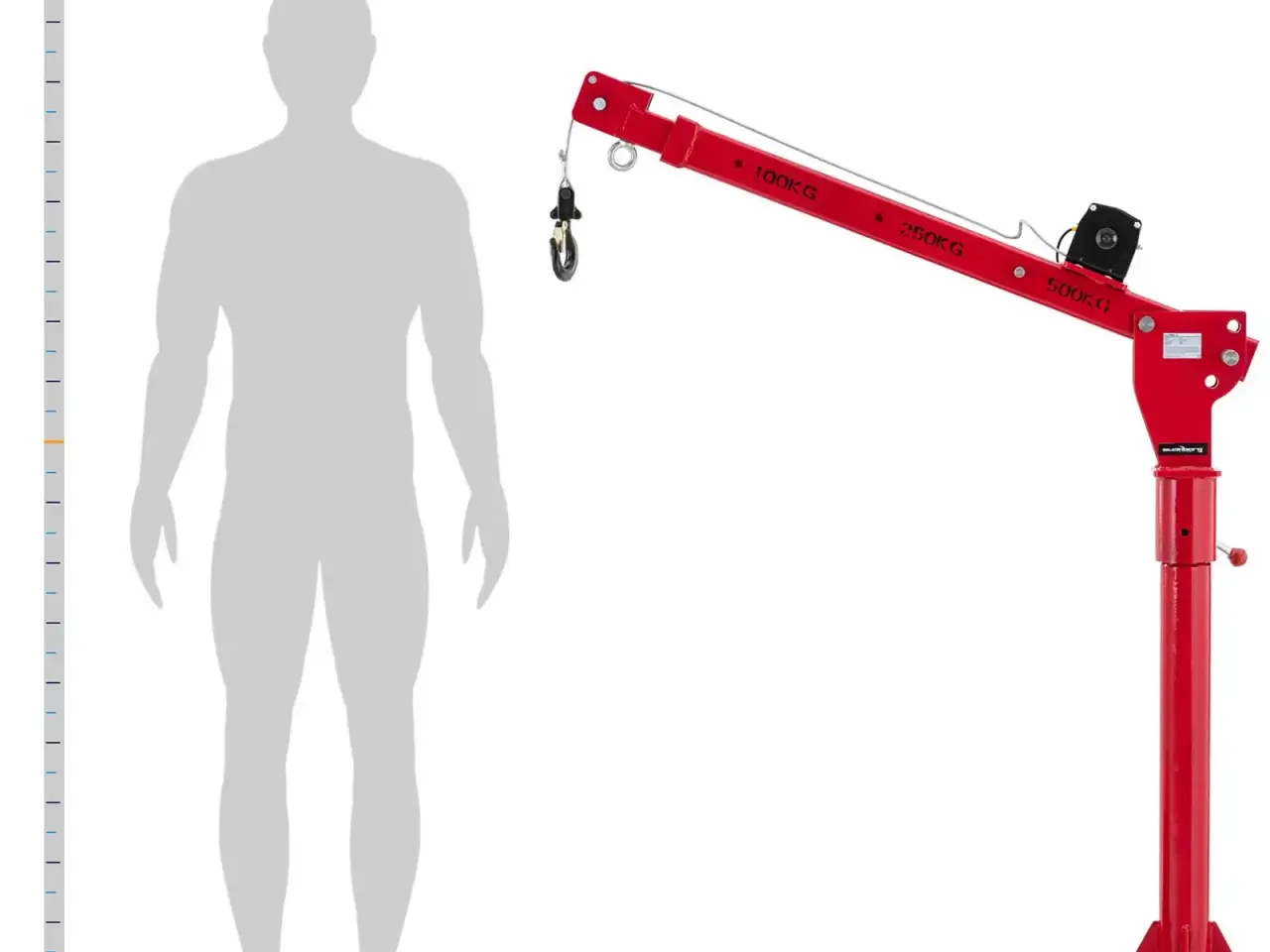 Billede 5 - Ladkran med 12V stålkabel – 800 kg – 360°