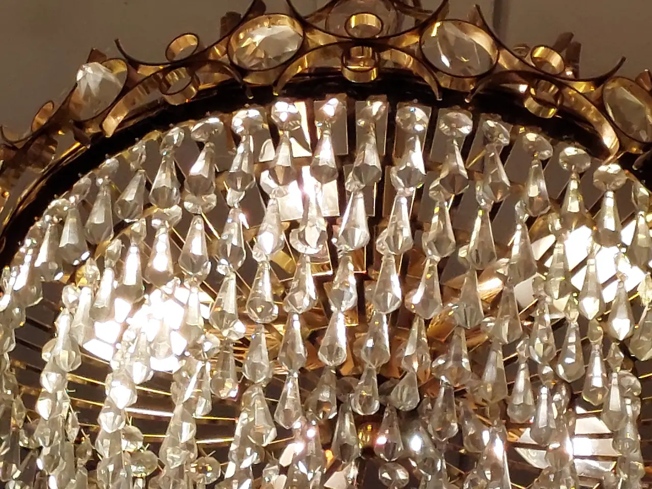 Billede 14 - Loftlampen, lysekrone med glas Prismer