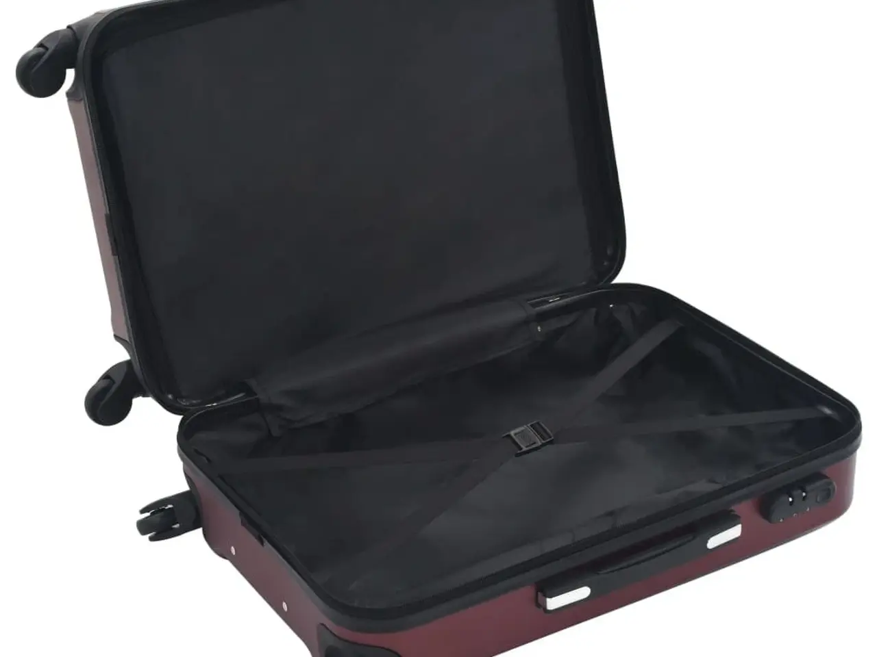 Billede 6 - Hardcase-kuffertsæt 3 stk. ABS rødvinsfarvet
