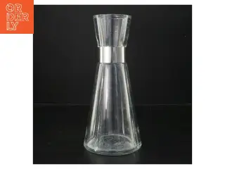 Glas karaffel med metalring fra Rosendahl (str. 25x11,5 cm)