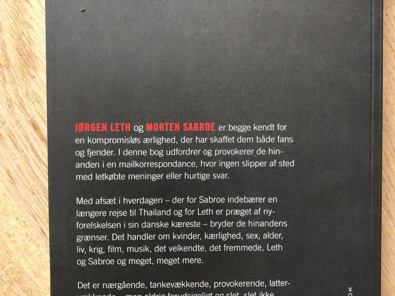 Billede 3 - Jørgen Leth/Morten Sabroe (bog)