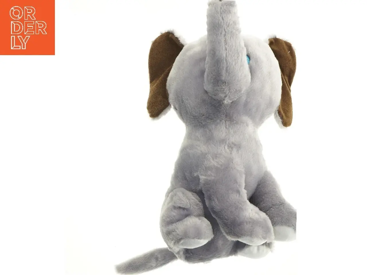 Billede 1 - Blågrå plys elefant