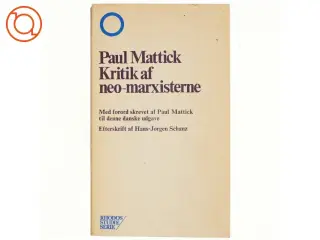 Kritik af neo-marxisterne af Paul Mattick (Bog)