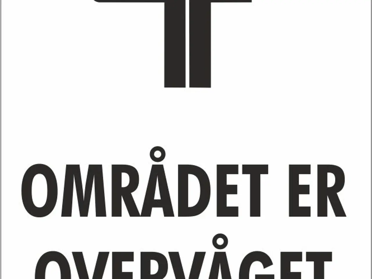 Billede 2 - Skilte med "Området er overvåget" mm